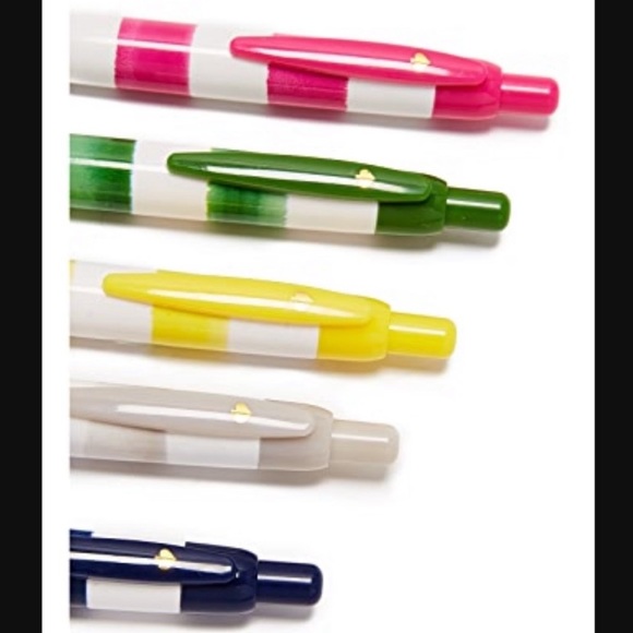 NWT Kate Spade Rugby Stripe Pen Set - Picture 3 of 6